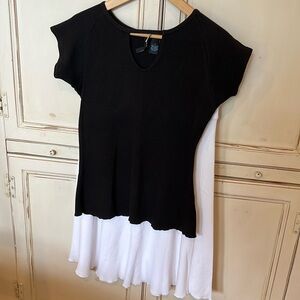 2 piece St Tropez West black/white skirt n top sz S